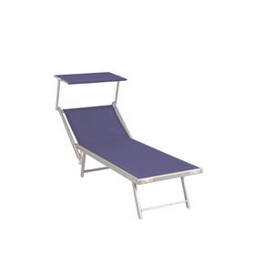 LETTINO POOL CM.186X61X40H C/PARASOLE BLU
